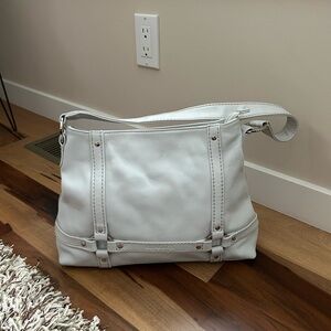 Stone & Co White Leather Shoulder Bag